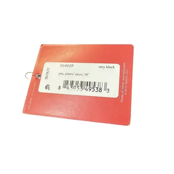 Spanx Yes Pleats Skort Womens Black Athletic Skirt Size 1x Pleated Shorts Liner - Picture 6 of 13